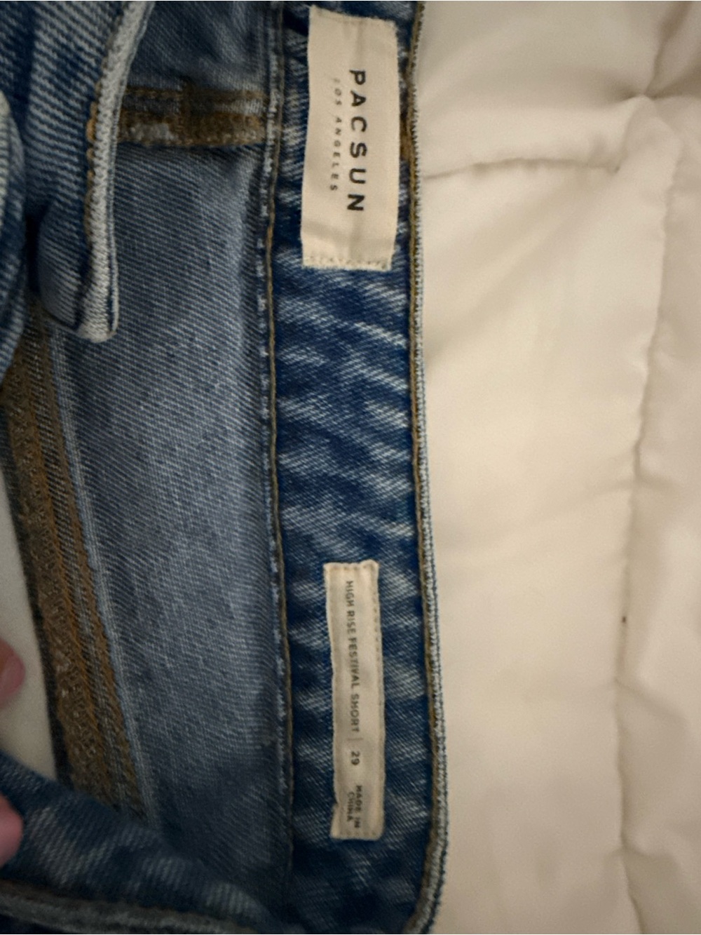 PacSun Ripped Blue Denim Jean Shorts - Picture 3 of 3